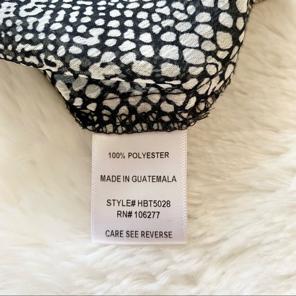 HALE Bob Sheer Chiffon Snake Print Cinch Hem Top - Picture 5 of 7